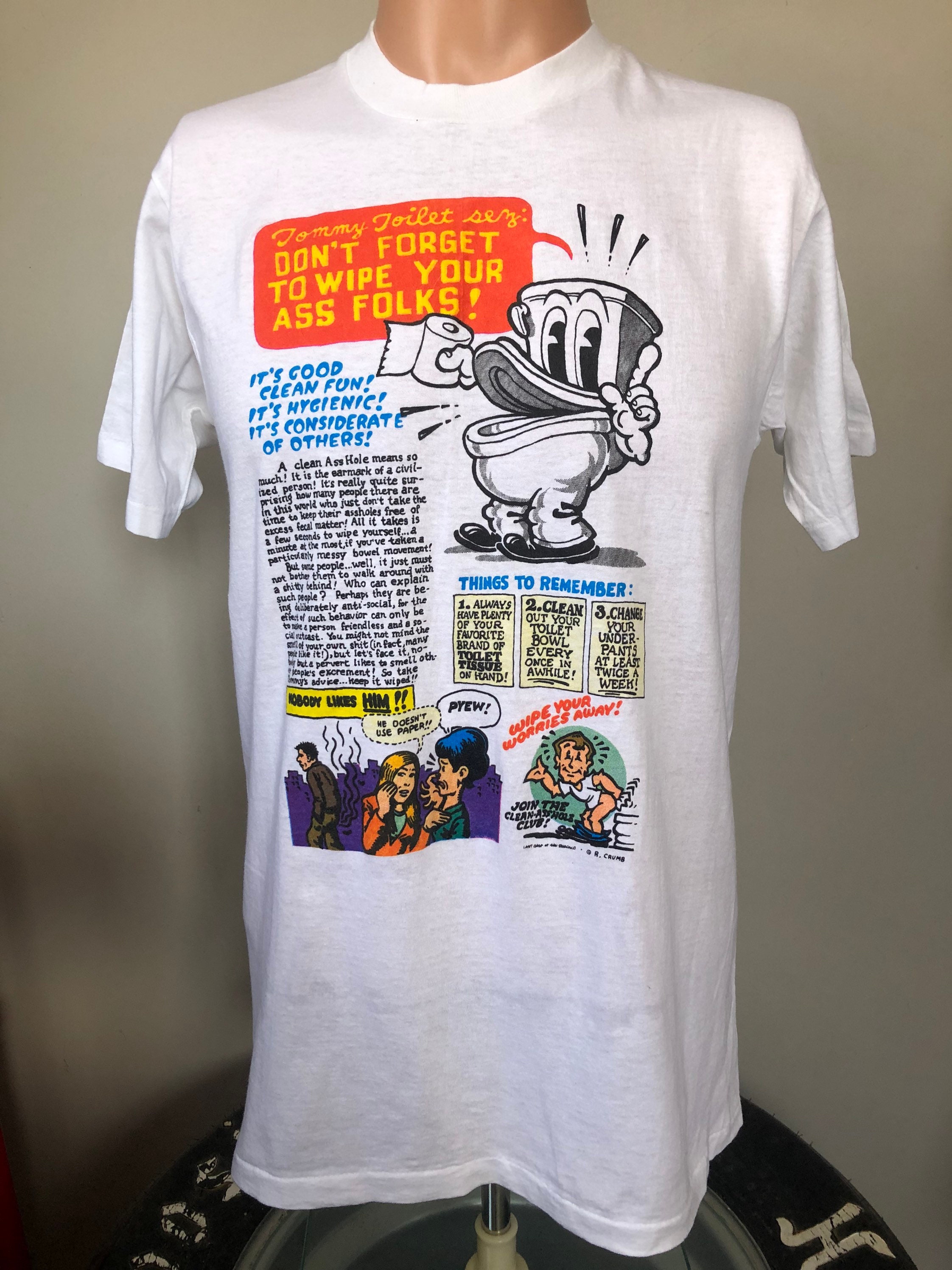 Anmelder Mundtlig kerne Rare R. Crumb Tommy Toilet T-shirt M 80s - Etsy