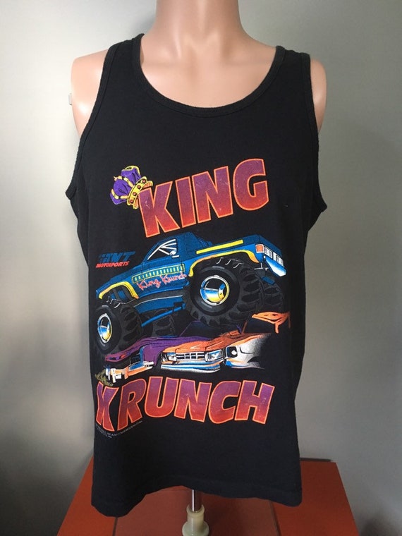 Rare King Krunch TNT Monster Truck Tank Top L 90's