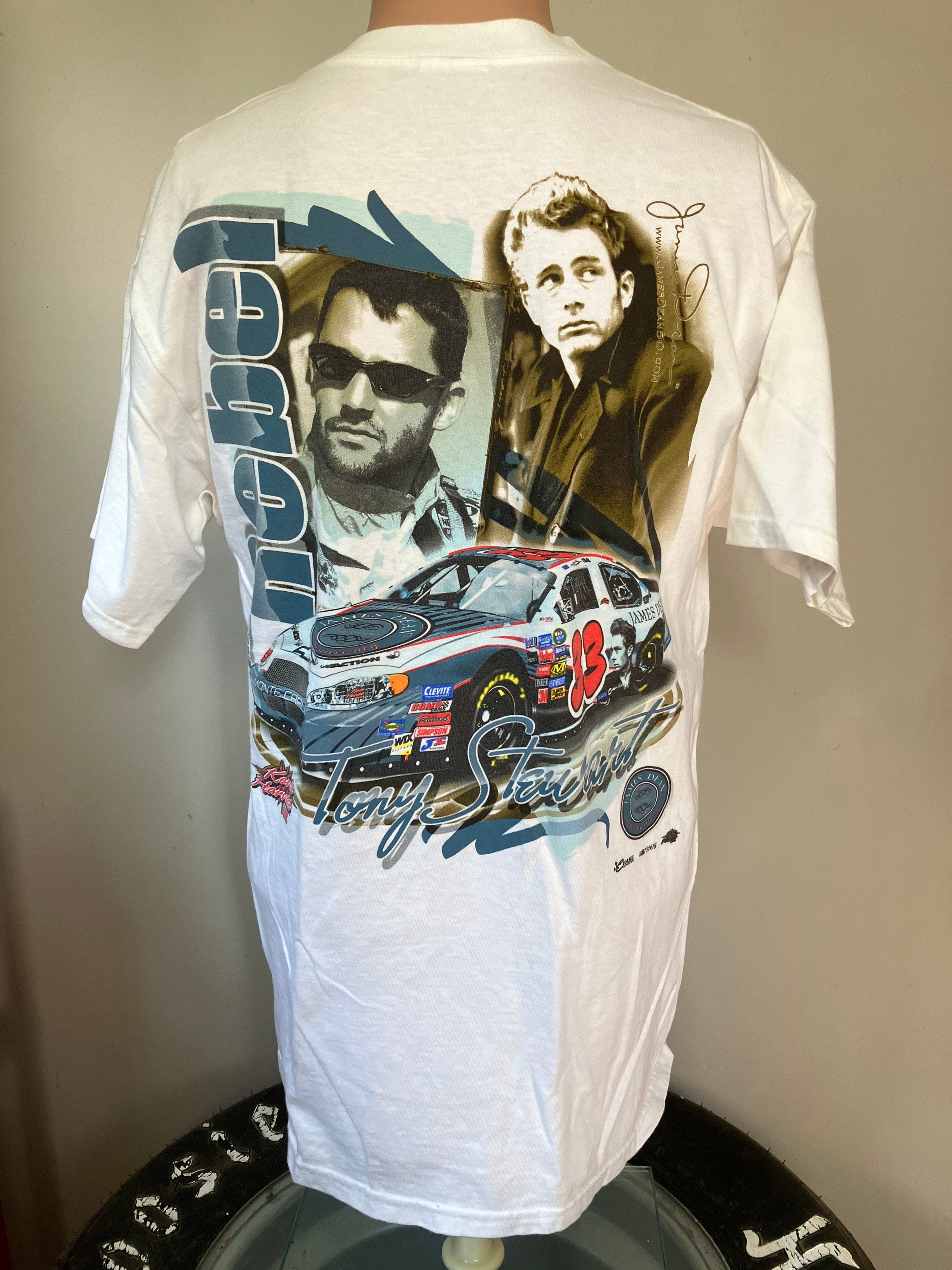 Deadstock Tony Stewart James Dean Chevy T-shirt M 2000s - Etsy