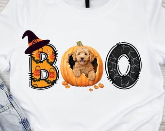 PNG de Halloween, amante de los Goldendoodles, diseño de camiseta de Halloween, diseño de camiseta de Goldendoodle, sublimación de disfraz de Halloween