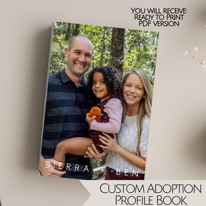 Custom Adoption Profile Book PDF // Adoption Profile Book PDF // Adoption Profile Book Design // Custom Profile Book