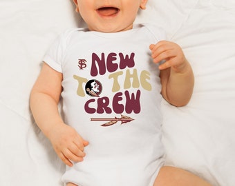 Retro Newborn Florida State Onesie® Bodysuit // New Baby Gift // Garnet and Gold