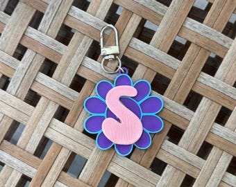 Custom 3D Printed Keychain | Personalized Gift | Backpack Keychain | Choose Colors & Font