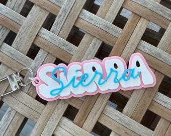 Personalized Keychain | Personalized Gift | Backpack Keychain | Choose Colors & Font