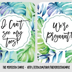 Téléchargement NUMÉRIQUE // Cartes d'étape importante de la grossesse // Cadeau de baby shower // Cartes d'étape importante // Cartes d'étape tropicales // Jalons imprimables