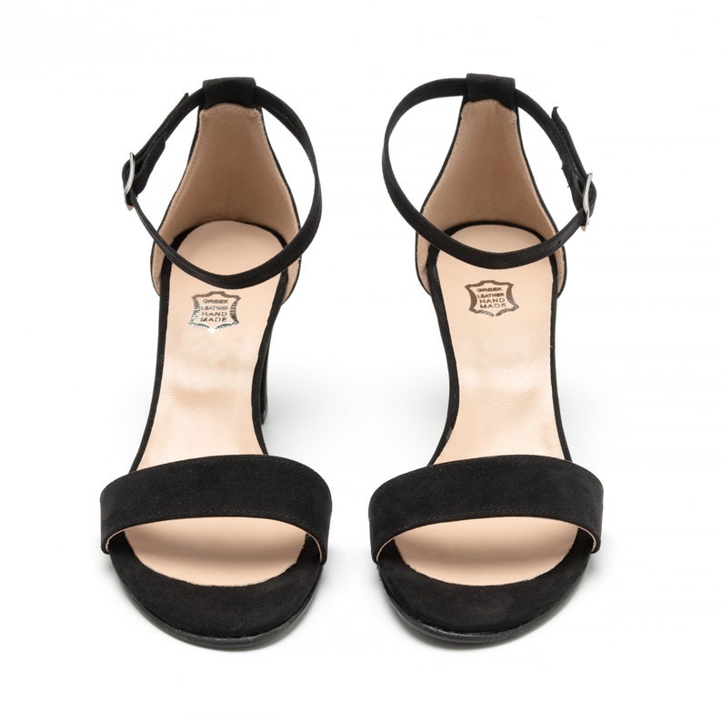 red low block heel shoes