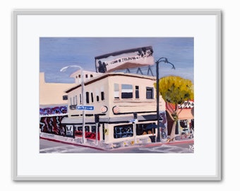 Hollywood Boulevard Digital Download, Oil Painting Print, Wall Decor, Home Gallery