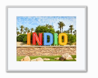 Indio Sign Color Photograph, Digital Download, Wall Art, Home Gallery