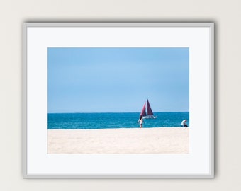 Printable Sailing Color Photograph, Digital Download, Wall Decor, Home Gallery