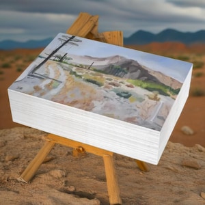 Pacotes de cartões postais, impressões de arte de paisagens com pinturas a óleo do deserto, envelopes incluídos - pacote com 10 cartões, conjunto de papelaria para presentear,