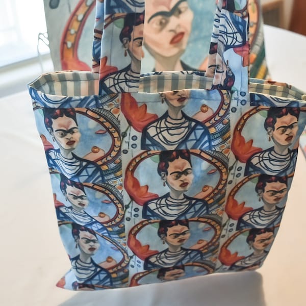 The Frida Kahlo Bag Collection, Fabric Bags, Zippered Pouches, Fabric Handbag