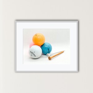 Printable Golf Balls Color Photograph, Digital Download, Wall Decor, Home Gallery