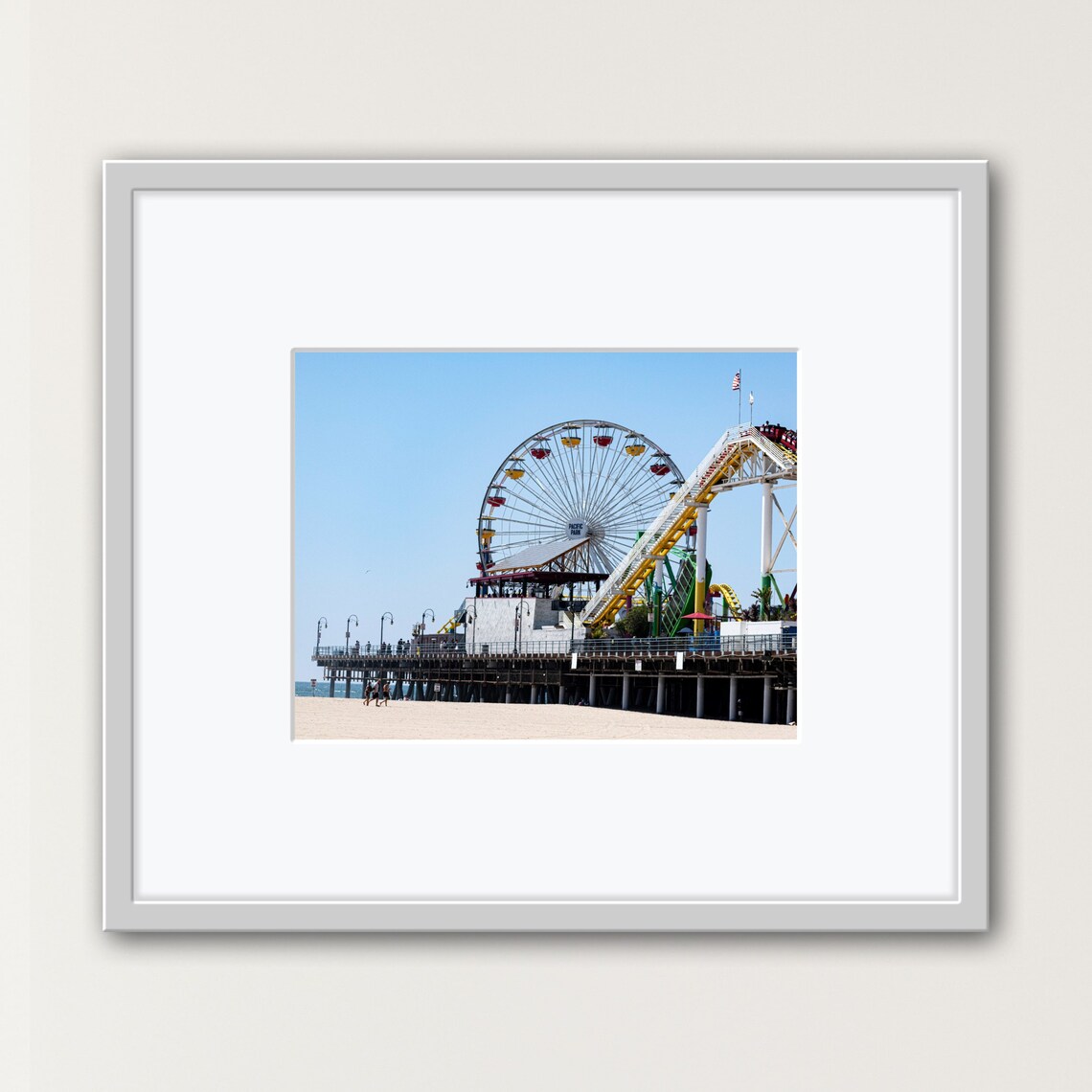 Printable Santa Monica Pier Instant Download Photo, Digital Download,photo, Color Beach ...