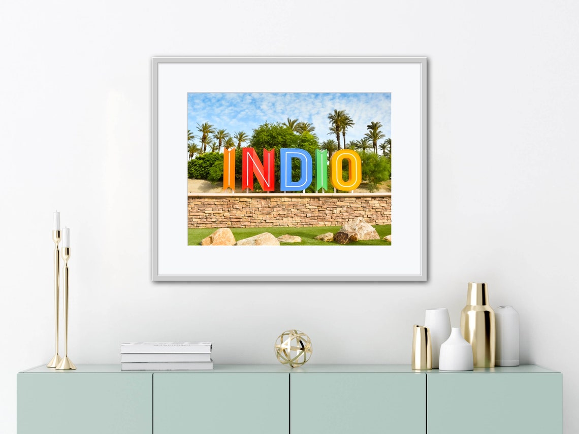Indio Sign Color Photograph, Digital Download, Wall Art, Home Gallery ...