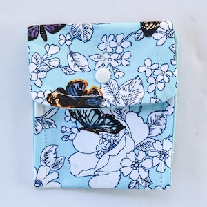 Fabric Coin Purse, Metal Snap Closure, Fabric Pouch, Small Bag