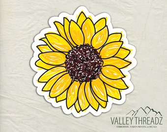 Sunflower Decal - Sunflower Vinyl Sticker - Sunflower Sticker - Car Window Decal - Sticker - Flower Sticker - Laptop Sticker - Tumbler Decal