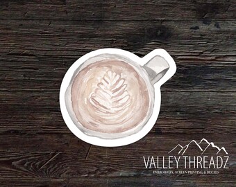 Latte Decal - Latte Vinyl Decal - Latte Sticker - Coffee - Car Window Decal - Laptop Sticker - Tumbler Decal - Vinyl Sticker - Vinyl Decal