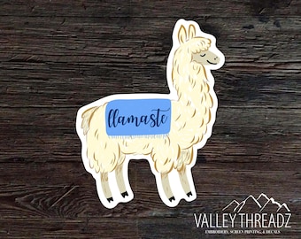 Llama Decal - Llama Vinyl Sticker - Llama Sticker - Llamaste Sticker - Hipster Sticker - Car Window Decal - Laptop Sticker - Tumbler Decal