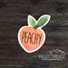 Peachy Decal - Peach Vinyl Sticker - Watercolor Peach Decal - Car Window Decal - Stickers - Car Decal - Laptop Sticker - Tumbler Decal 