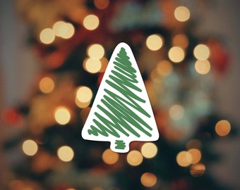 Christmas Tree Decal - Christmas Tree Vinyl Decal - Christmas Tree Sticker - Laptop Sticker - Tumbler Decal - Car Decal - Christmas Decal