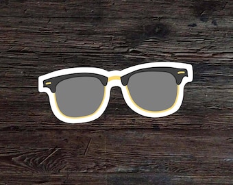Sunglasses Decal - Sunglasses Vinyl Sticker - Sunglasses Sticker - Car Window Decal - Laptop Sticker - Tumbler Decal - Hipster Sticker