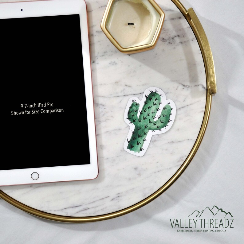 Cactus Decal Cactus Vinyl Sticker Watercolor Cactus Decal Etsy