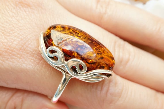 Etsy on sale amber ring