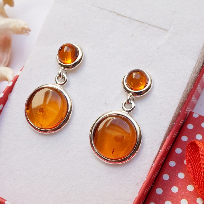 Cognac Amber Earrings Amber Dangle Earrings,Organic Gift Amber Earrings Natural Baltic Amber Earrings Amber And Sterling Silver Earrings