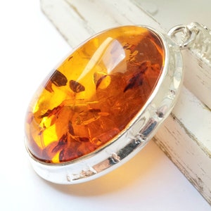 Modern Amber Pendant, Luxury Amber Pendant, Floral Amber Pendant, Pendant With Sterling Silver Filigree, Elegant Amber Jewellery, Gift