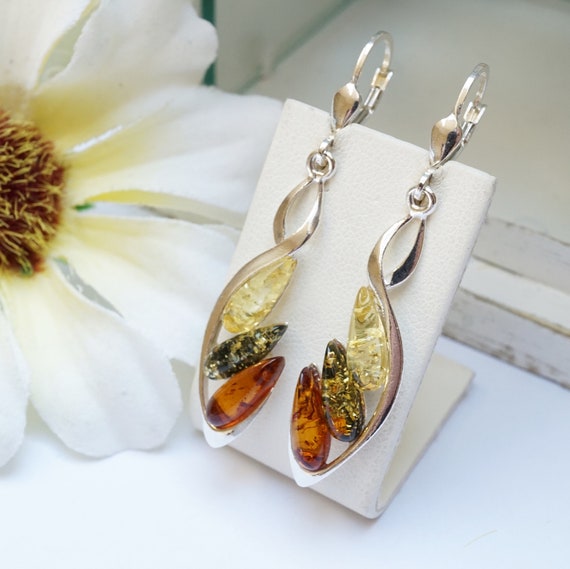Etsy amber earrings deals