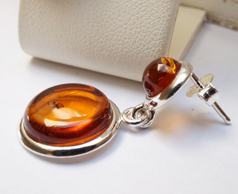 Cognac Amber Earrings Amber Dangle Earrings,Organic Gift Amber Earrings Natural Baltic Amber Earrings Amber And Sterling Silver Earrings