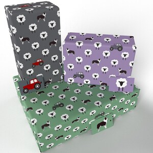 Re-wrapped: New Ewe Bundle - 100% Recycled - ECO Friendly Birthday Wrapping Paper Gift Wrap - 6 Sheets / 6 Tags (Folded)