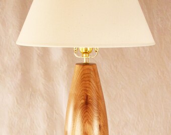 turned wood lamp etsy