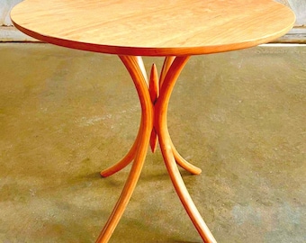 Sculpted Cherry Side Table