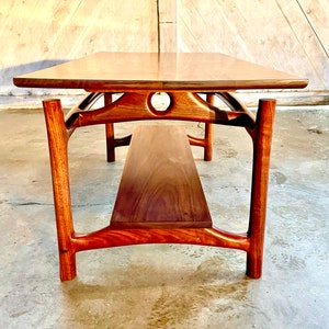 Walnut sculpted coffee table image 5