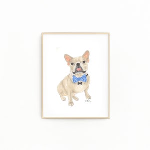 SALE - 5x7&quot; Fawn / Cream French Bulldog Fine Art Print
