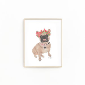 SALE - 5x7&quot; Masked French Bulldog Fine Art Print