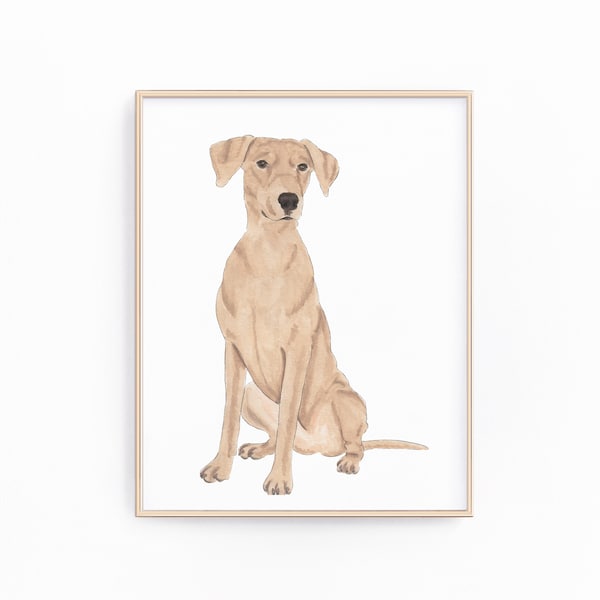 Pinscher allemand peinture, imprimable, Clipart, maman de chien, Portrait d'animal familier, menu de cocktail de signature, détails de mariage, pépinière, étagère
