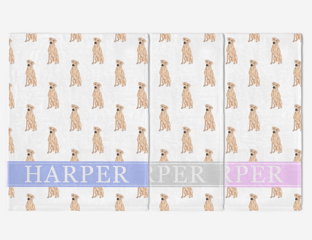 Personalized Rhodesian Ridgeback Minky Baby Blanket - Etsy