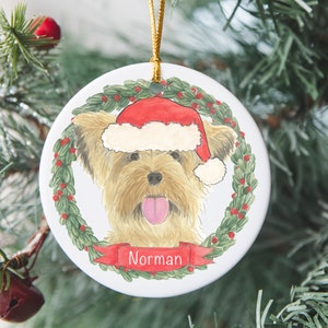 Personalized Yorkie Christmas Ornament