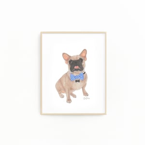 SALE - 5x7&quot; Masked French Bulldog Fine Art Print