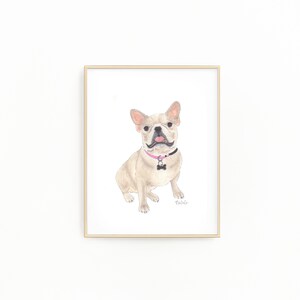 SALE - 5x7&quot; Fawn / Cream French Bulldog Fine Art Print