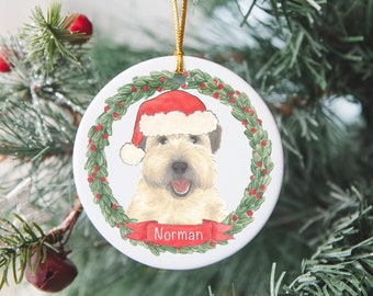 Personalized Wheaten Terrier Christmas Ornament