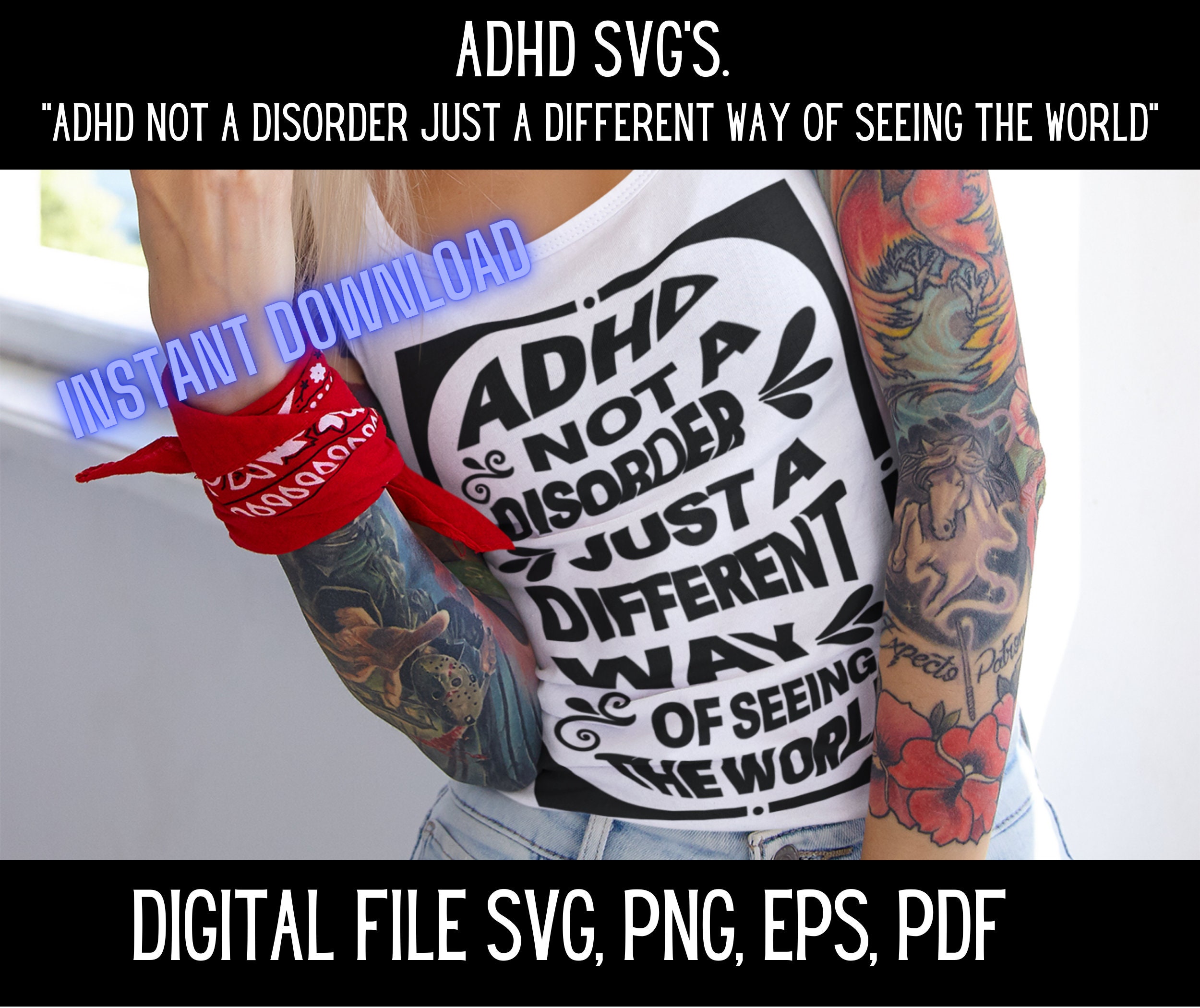 ADHD Digital Design Quotes Svgs adhd is Not a Disorder - Etsy