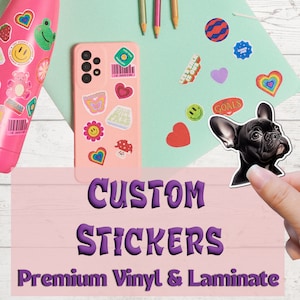 Adesivi fustellati personalizzati: vinile impermeabile, lucido o opaco