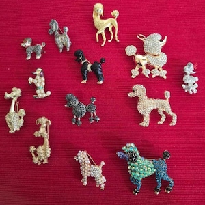 Vintage Poodle Brooches - Etsy