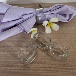 Four Glass Napkin Holders