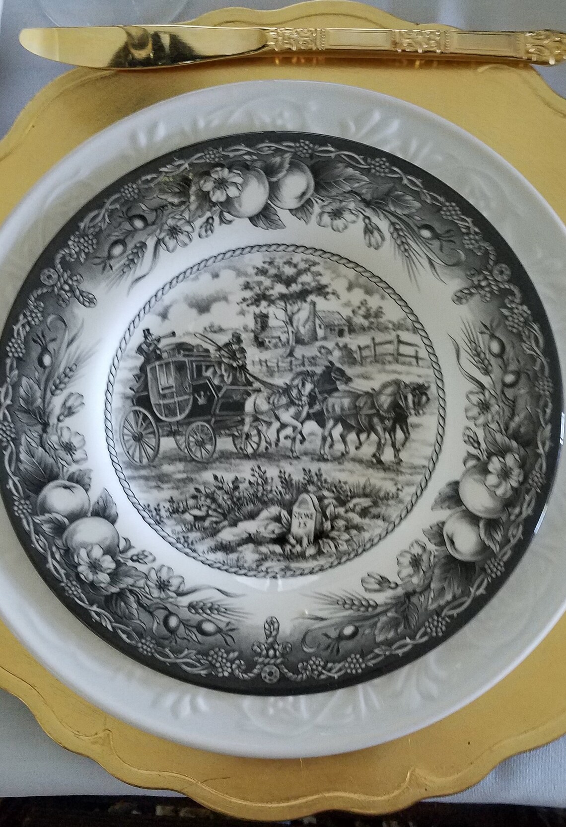 Royal Stafford Coachman Salad Plate Etsy