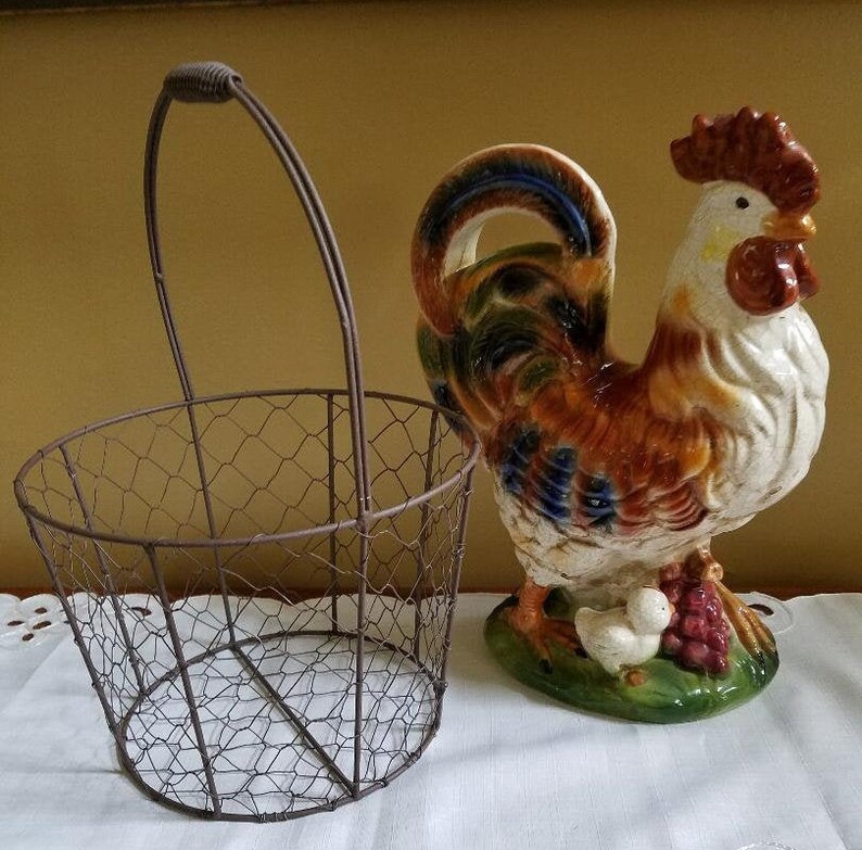 Vintage Egg Basket With Removeable Liner Etsy