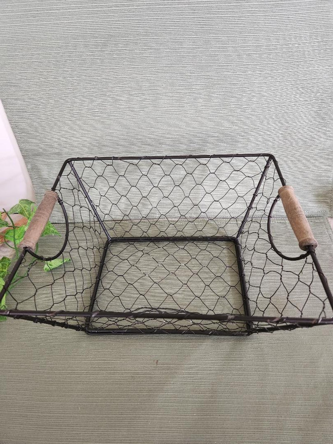 Vintage Chicken Wire Egg Basket Etsy